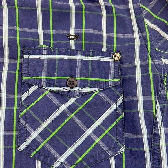 Diesel Men's Plaid Button Down Shirt - Picture 5 of 10